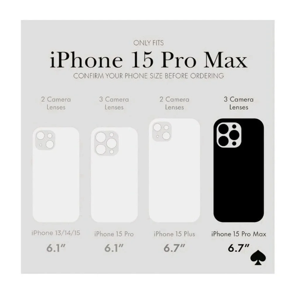 kate spade New York Case for iPhone 15 Pro Max w MagSafe Clear Floral Gold Black